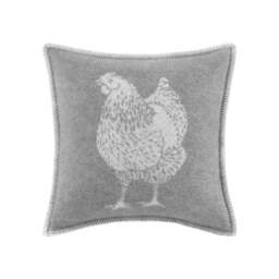Grey Chicken Wool Cushion Cover - Reversible Pillowcase 45 X 45cm/ 18 In