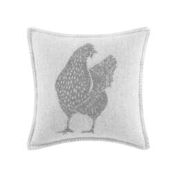 Grey Chicken Wool Cushion Cover - Reversible Pillowcase 45 X 45cm/ 18 In - thumbnail 2