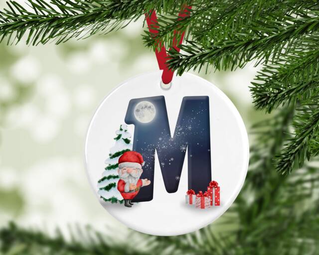 Kids Personalised Son Daughter Santa Christmas Bauble Ornament Decoration Gift Present Keepsake Tree Xmas For Him Her