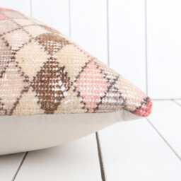 16x16 Kilim Pillow Cover, Turkish Bohemian Cushion - thumbnail 4