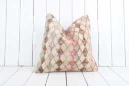 16x16 Kilim Pillow Cover, Turkish Bohemian Cushion - thumbnail 1