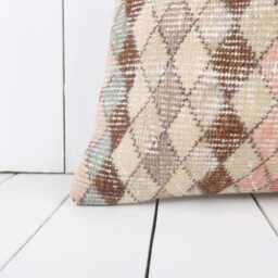 16x16 Kilim Pillow Cover, Turkish Bohemian Cushion - thumbnail 2