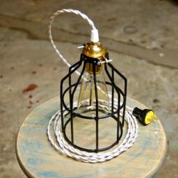 Black Bulb Guard, Clamp On Lamp Cage, For Vintage Trouble Lights - Top Quality Supplies Your Handmade Lighting, Lamps, Pendants Etc - thumbnail 4