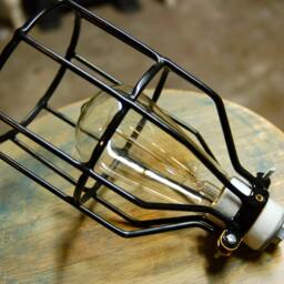 Black Bulb Guard, Clamp On Lamp Cage, For Vintage Trouble Lights - Top Quality Supplies Your Handmade Lighting, Lamps, Pendants Etc - thumbnail 3