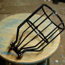 Black Bulb Guard, Clamp On Lamp Cage, For Vintage Trouble Lights - Top Quality Supplies Your Handmade Lighting, Lamps, Pendants Etc - thumbnail 2