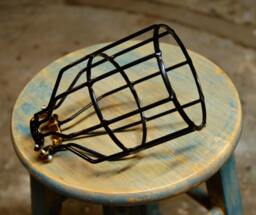 Black Bulb Guard, Clamp On Lamp Cage, For Vintage Trouble Lights - Top Quality Supplies Your Handmade Lighting, Lamps, Pendants Etc