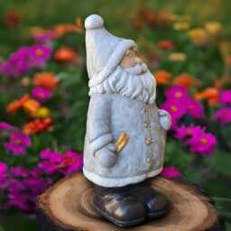 Massive Santa Claus Sculpture Concrete Statue Stone Winter Figurine Garden & Home Decoration Hanmade Lover Gift - thumbnail 4