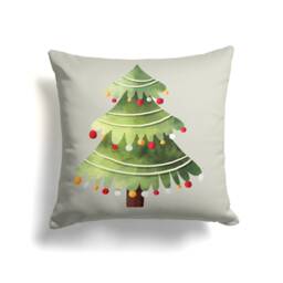 Snowman, Christmas Tree Cushion Cover/Christmas Cardinal Bird Pillow Cover/Red Gray Christmas Case/Christmas Pine Cover - thumbnail 4