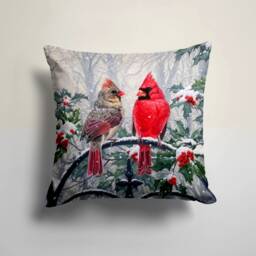 Snowman, Christmas Tree Cushion Cover/Christmas Cardinal Bird Pillow Cover/Red Gray Christmas Case/Christmas Pine Cover - thumbnail 3