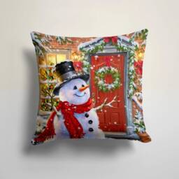 Snowman, Christmas Tree Cushion Cover/Christmas Cardinal Bird Pillow Cover/Red Gray Christmas Case/Christmas Pine Cover - thumbnail 2