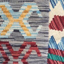 Afghan Chobi Kilim Rug, Traditional Flatweave Carpet - 246 cm X 172 cm - thumbnail 4