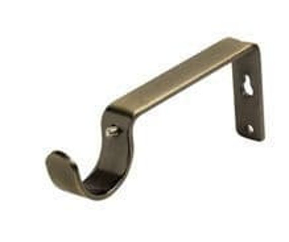 25/28mm Antique Brass Curtain Pole Wall Bracket