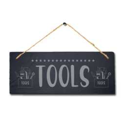 Tools Laser Engraved Wall Hanging Slate Shed Work Shop Decor Plaque Sign - thumbnail 3