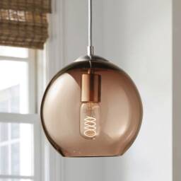 Walnut Metro Pendant Light Hand Blown Glass Made To Order