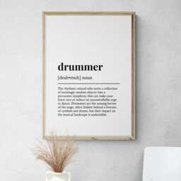 Drummer Funny Definitions Set Of 6 Prints, Music Wall Decor - thumbnail 3