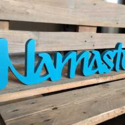 Yoga Studio Sign - Namaste Wooden Wall Art Sanskrit Decor Meditation Room Boho Home Rustic Wood - thumbnail 2