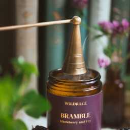 Bramble Candle, Blackberry Scented Minimal Gifts, Sage Green, Plastic Free , Vegan Birthday Gift - thumbnail 4