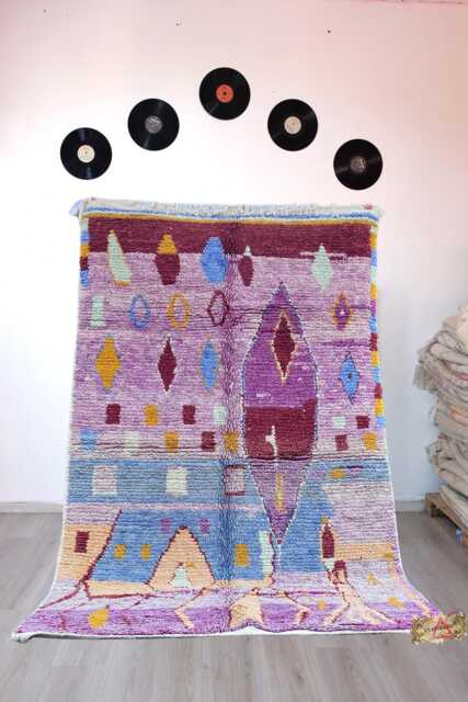 Boujaad Moroccan Rug, Authentic Moroccan Rug, Large Bohemian Custom Artistic Shag Berber Teppich, Tapis Berbere - image 1