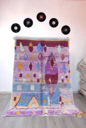 Boujaad Moroccan Rug, Authentic Moroccan Rug, Large Bohemian Custom Artistic Shag Berber Teppich, Tapis Berbere