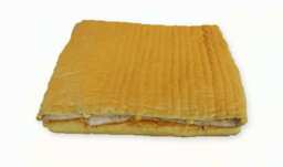 Golden Yellow Quilt, Yellow Bedding, King Queen Velvet Pick Stitch Country Home Custom Blanket