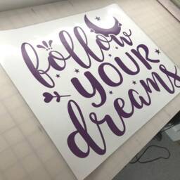 Follow Your Dreams Wall Sticker, Decal, Art, Inspirational Nursery Wall Decor - thumbnail 3