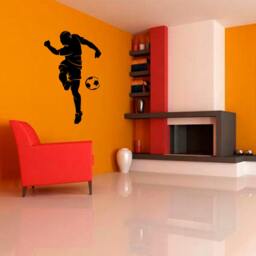 Wall Decals Soccer Player Ball Sport People Gym Home Interior Desig Vinyl Decal Sticker Kids Nursery Baby Room Decor M453 - thumbnail 2