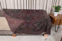 Luxury Boiled Pure Merino Wool Reversible Sofa Or Bed Throws For Ultimate Comfort & Style - Classic Indian Abstract Design in Multicolour
