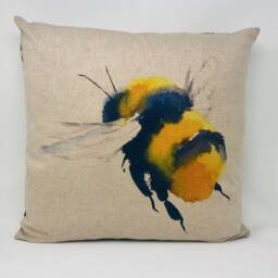 Bumble Bee Cushion Cover, Neutral Yellow & Black Birthday Present, Letterbox Gift - thumbnail 3