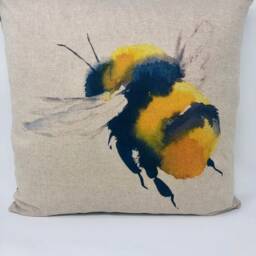 Bumble Bee Cushion Cover, Neutral Yellow & Black Birthday Present, Letterbox Gift - thumbnail 2