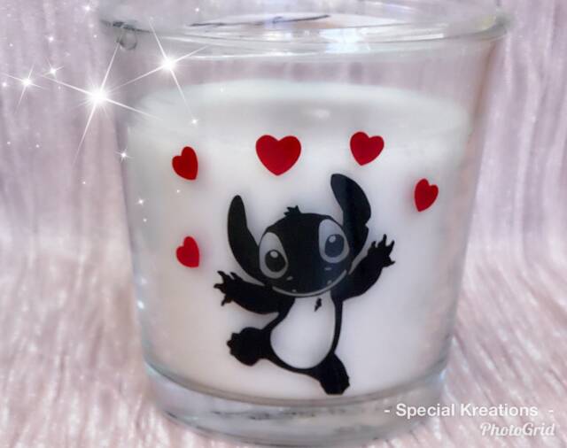 Lilo & Stitch Candle. Valentines Gift. Birthday. Wedding. Engagement. Mothers Day. Anniversary. Friendship. Thank You - image 1