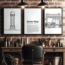 Barber Shop Definition Print Set - 3 Barbers Posters - Haircut Decor Men's Hairdresser Artwork Hairstylist Salon Wall Art Gift Picture - thumbnail 2
