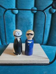 Madness Motif Peg Doll Set, Suggs Inspired Gift - thumbnail 1