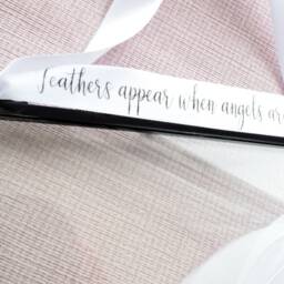 Feather Memorial Frame For Mum. Real White Glass Floating Frame. Handmade in Memory Keepsake. Loss Of Mum Mother Parent Personalised - thumbnail 3
