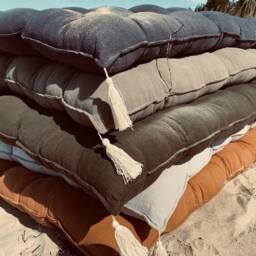 Linen Cushion, Swing Floor Lounger, With Or Without Tassels - thumbnail 3
