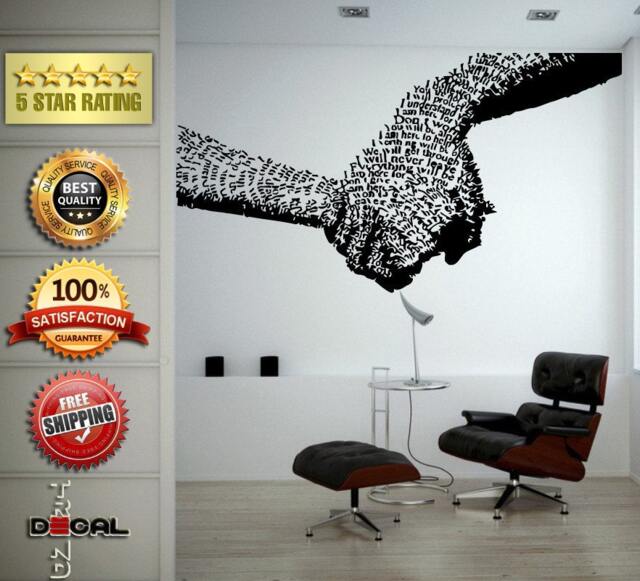 Holding Hands Wall Decal Vinyl Sticker Mural Room Decor L1776 - image 1