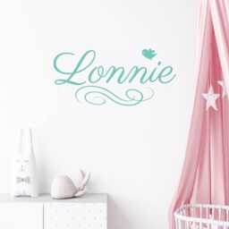 Customized Monogram Girl Bedroom Wall Decals, Personalized Bird Name Stickers, Kids Room Cursive Letter Vinyl Decor, Easy Removable Art - thumbnail 3