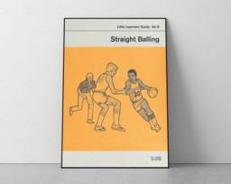 straight Balling Basketball Poster Retro Book Cover Art Print - thumbnail 1