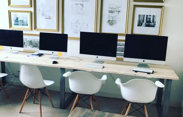 Reclaimed Wood Office Desk With Steel Legs, Extra Long Customisable Studio Workstation - image 1