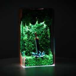 Premium Handcrafted Buster Sword Lamp - Final Fantasy Vii Resin Wood Night Light, Gamer Decor & Gift For Father's Day Or Game Fans - thumbnail 3