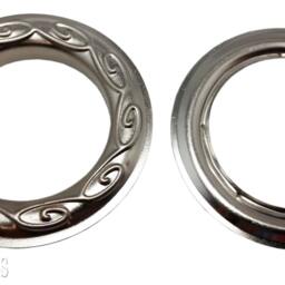 Large Nickel Quality Metal Curtain Drapery #12 Hardware Supplies 1-9/16 Inch Inner Diameter Decorative Grommets/Rings Pack W/Washer Eyelet - thumbnail 2
