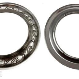 Large Nickel Quality Metal Curtain Drapery #12 Hardware Supplies 1-9/16 Inch Inner Diameter Decorative Grommets/Rings Pack W/Washer Eyelet - thumbnail 3
