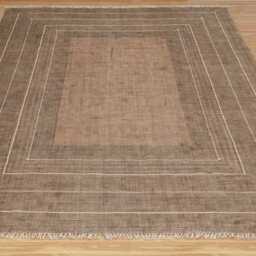 Hand Block Printed Cotton Rug, Indian Durrie Mat - thumbnail 3