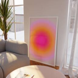 Dreamy Aura Gradient Print - Angel Numbers, Spiritual Poster, Positive Affirmations, Self Care Art, Energy, Abstract - thumbnail 3