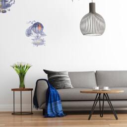 Wall Decals Hot Air Balloon, Indigo, Home D??cor, Tile Decals, Furniture Balloon - thumbnail 4