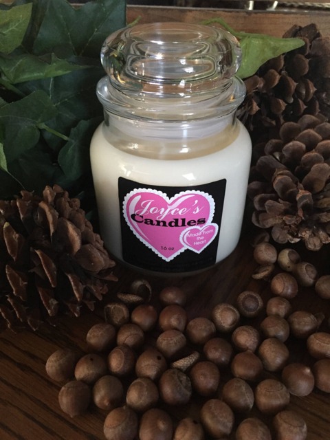 Baby Powder Handmade Hand Poured 16 Oz Soy Candle in Apothecary Jar With Glass Dome Lid - image 1