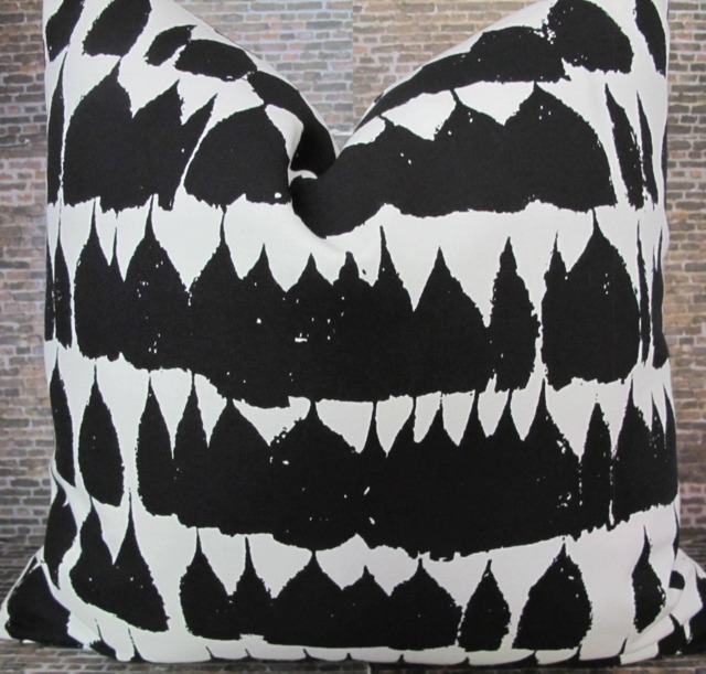 Schumacher Queen Of Spain, Designer Pillow Cover, Black - image 1