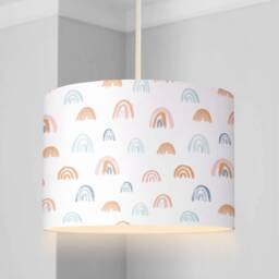 Lampshade - Nursery Ceiling Or Table Lampshade, Watercolour Rainbow Lampshade, Childrens Room Decor, Round Decor, Rainbow