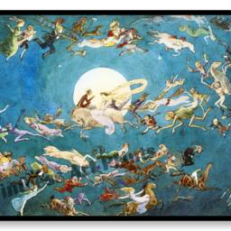 Fairy Night Dance Vintage Illustrations Set Of 4 Art Prints Fairies, Pixies, Elves - thumbnail 2