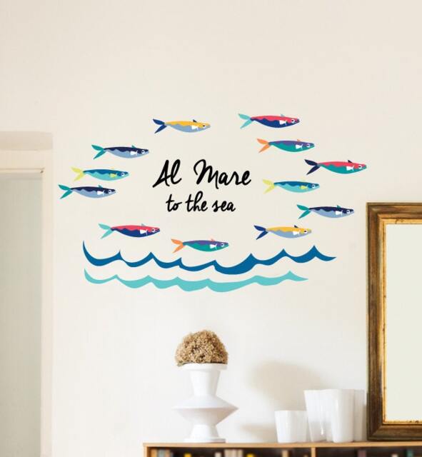 Al Mare - To The Sea Wall Sticker Decal - Quotes, Decals, Words, Inspiration, Decor, Family