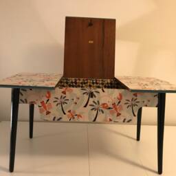 Sold Original 50's Sewing Box Table Dansette Legs Refurbished - thumbnail 2